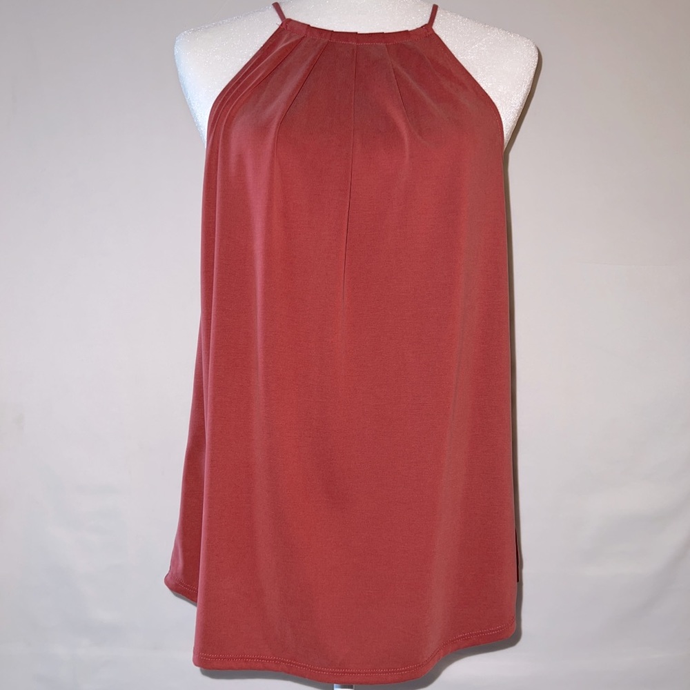 Green Envelope Sleeveless Blouse- Rustic Red/ Maroon Size Small